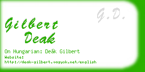 gilbert deak business card